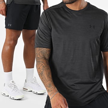 Under Armour - Ensemble Tee Shirt Et Short Jogging Tech Vent 1376791 1388645 Gris Anthracite Noir